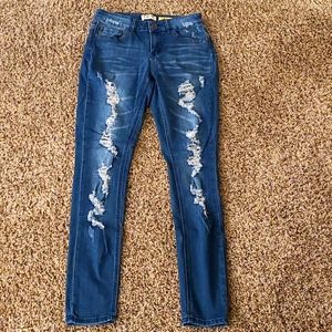 Indigo Rein ripped jeggings size 7